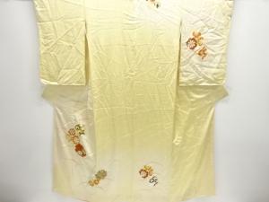 雪輪に花模様刺繍訪問着